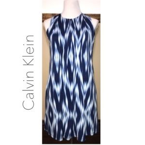 🔴4🌀$25 Calvin Klein Sleevless Dress Size 2 blue